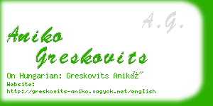 aniko greskovits business card